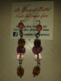 Orecchini rosa con cristalli veneziani